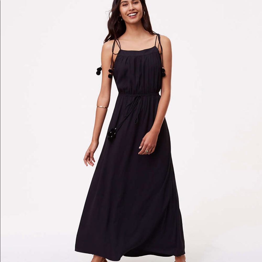 NWT Loft Pom Pom Maxi Dress